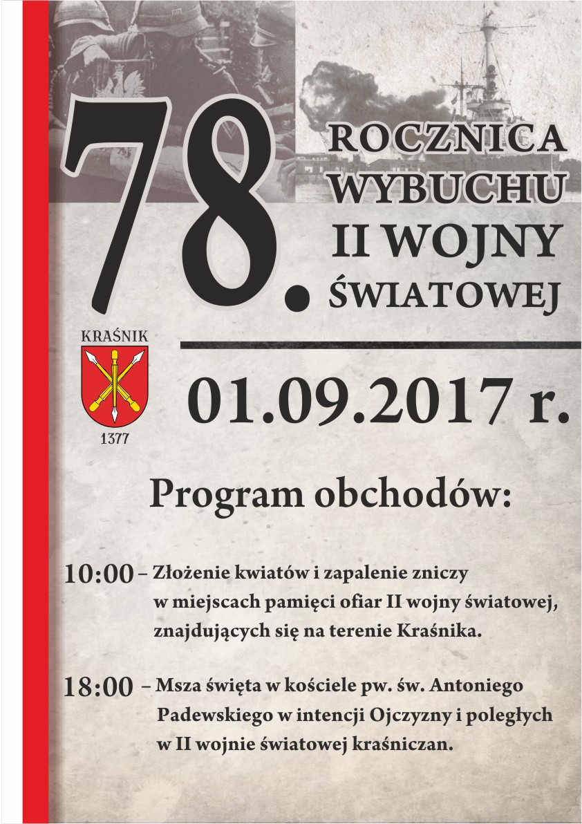 78. Rocznica Wybuchu II Wojny Światowej w Kraśniku