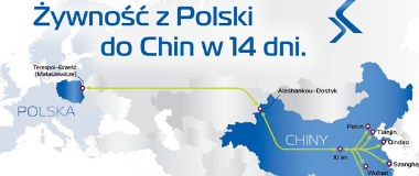 Nowe możliwości - transport żywności koleją z Polski do Chin w 14 dni