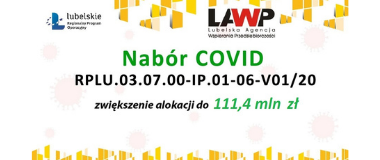 COVID RPLU.03.07.00-IP.01-06-V01/20 - zwiększenie kwoty alokacji do 111,4 mln PLN