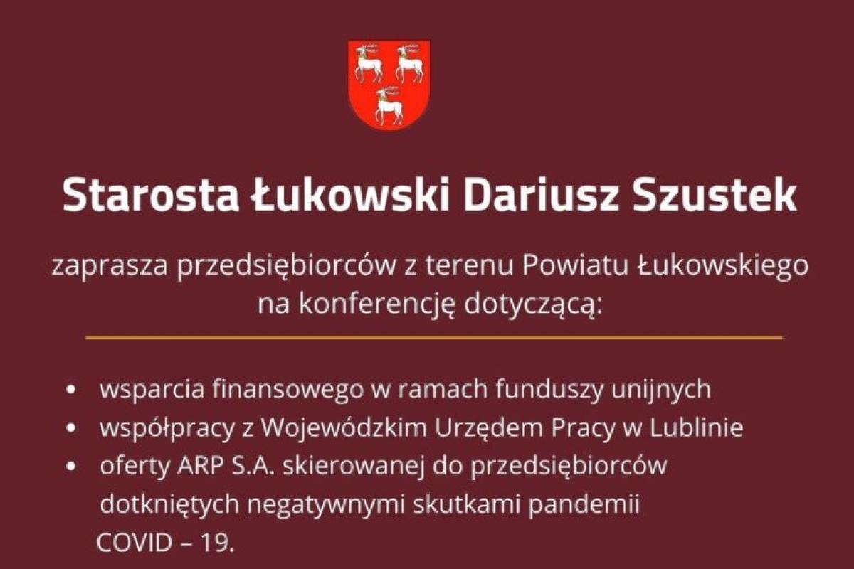Konferencja dla Przedsiębiorców z Powiatu Łukowskiego 4 listopada 2021r.