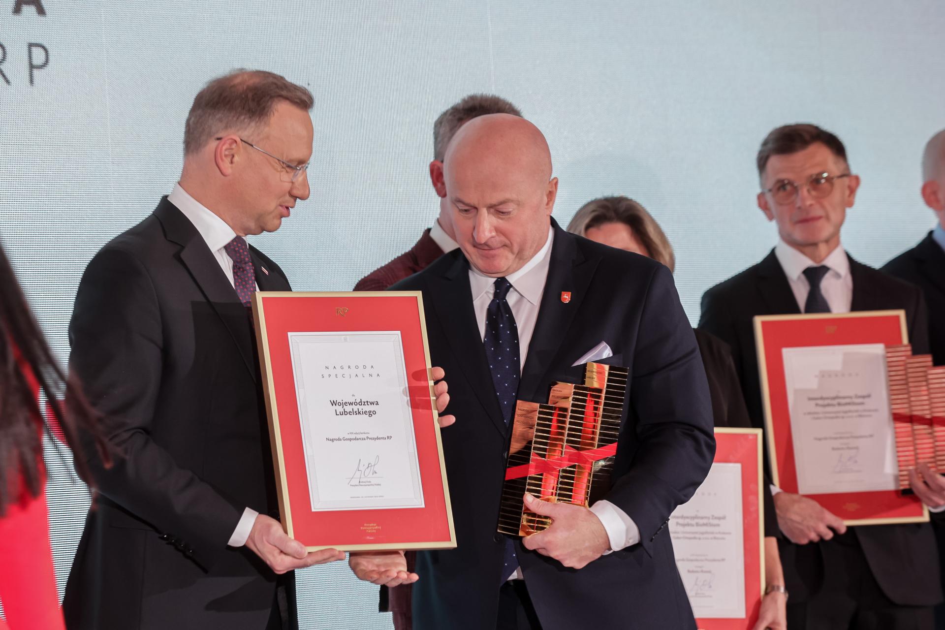 Prezydent RP nagrodził Województwo Lubelskie 