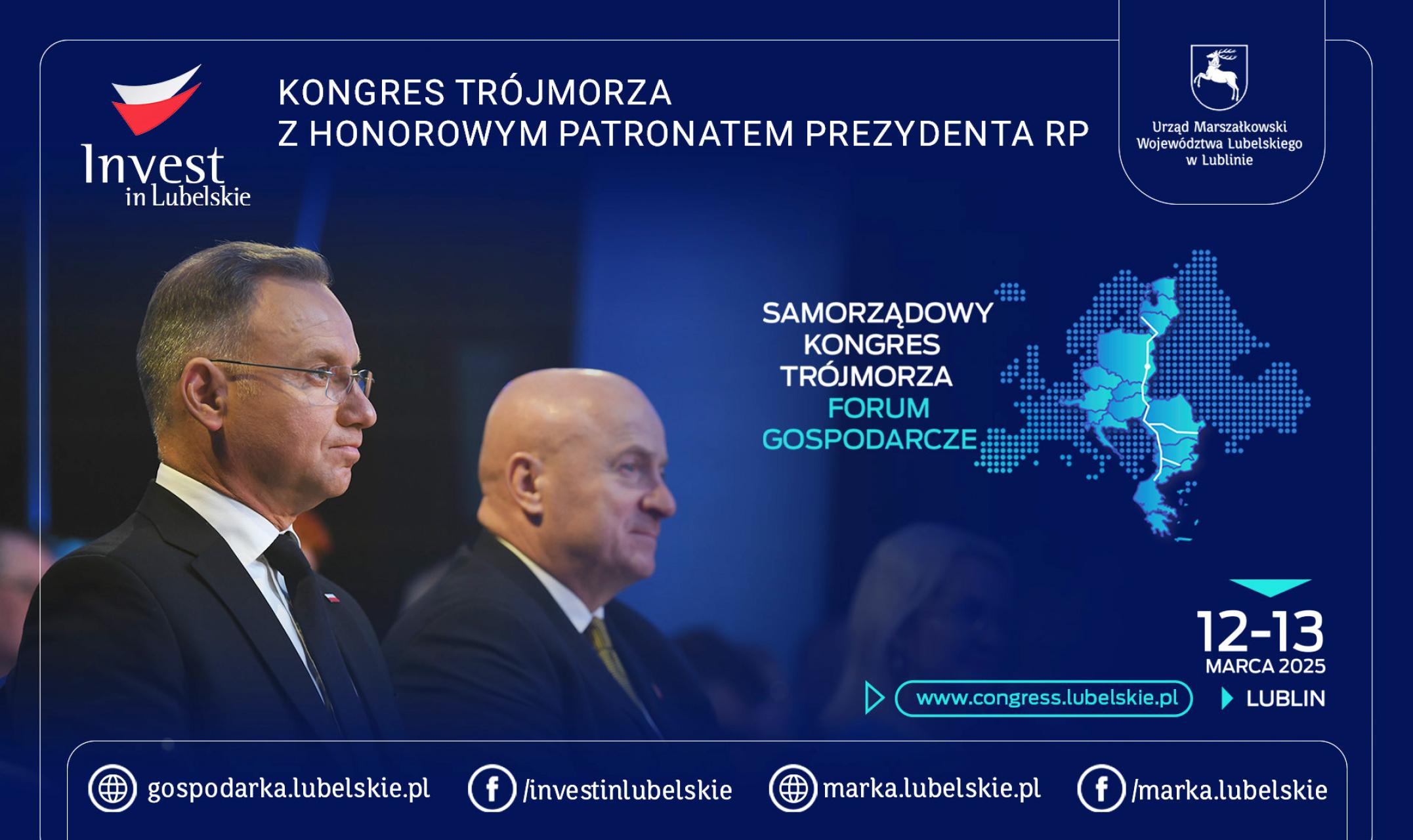 Kongres Trójmorza z Patronatem Honorowym Prezydenta RP.  Dołącz do nas!