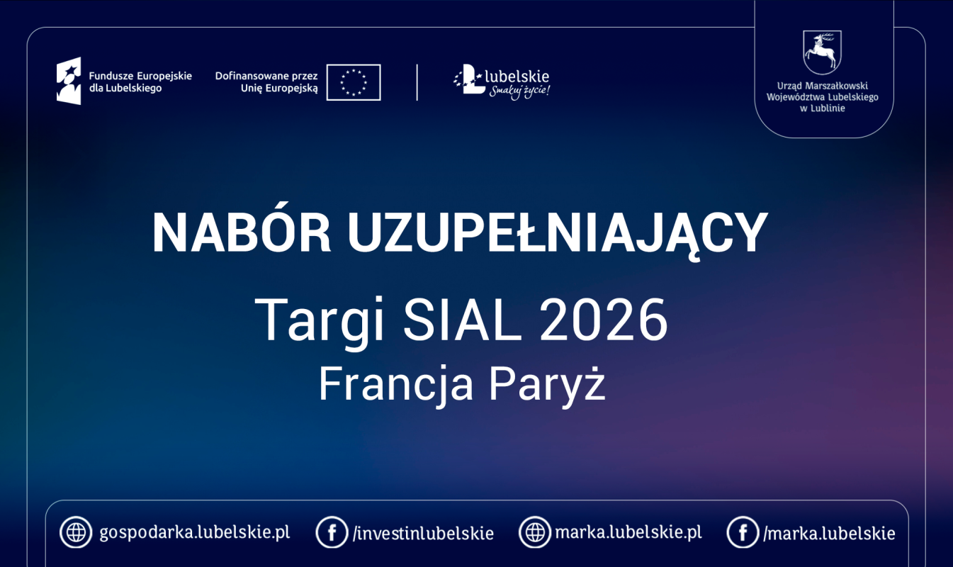 Nabór uzupełniający. Wydarzenie targowo-wystawiennicze SIAL Paryż 2026